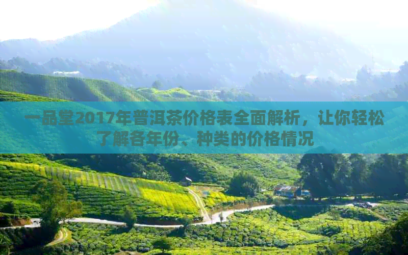 一品堂2017年普洱茶价格表全面解析，让你轻松了解各年份、种类的价格情况