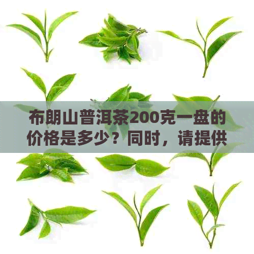 布朗山普洱茶200克一盘的价格是多少？同时，请提供购买渠道和建议。