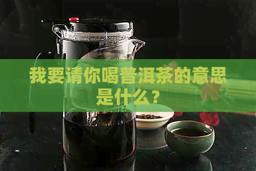 我要请你喝普洱茶的意思是什么？