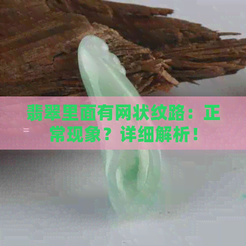 翡翠里面有网状纹路：正常现象？详细解析！