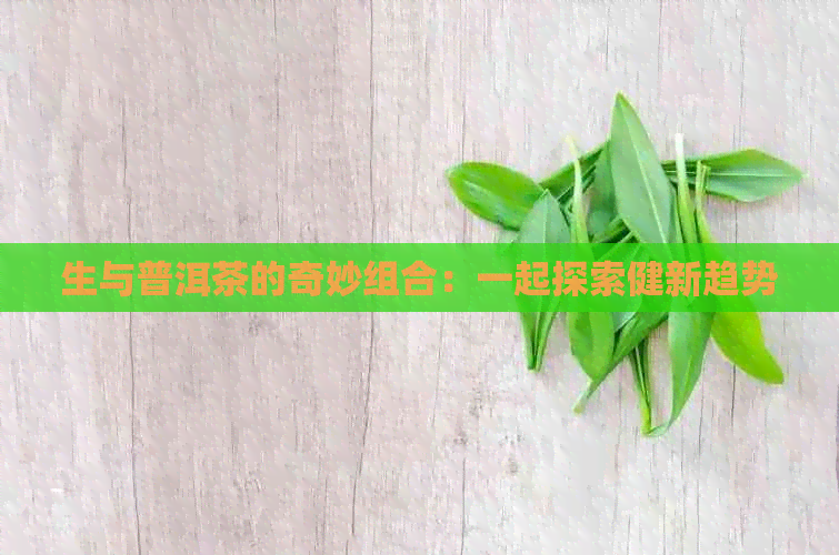 生与普洱茶的奇妙组合：一起探索健新趋势