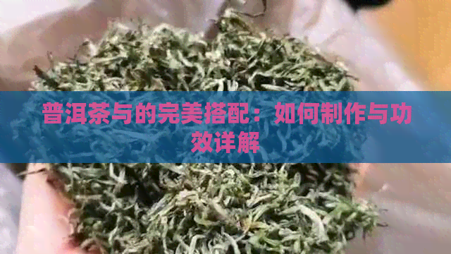 普洱茶与的完美搭配：如何制作与功效详解