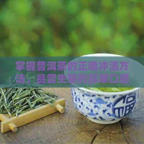 掌握普洱茶的正确冲泡方法，品尝生茶的醇厚口感