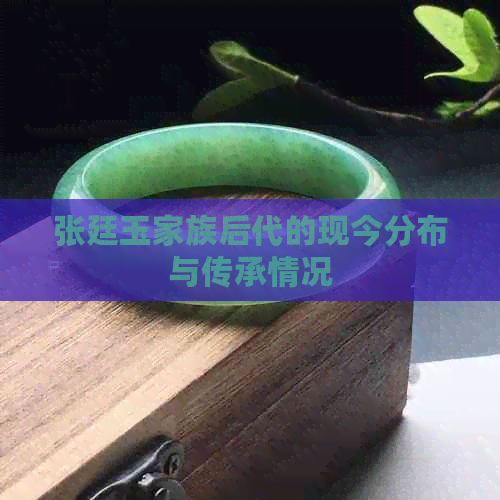 张廷玉家族后代的现今分布与传承情况