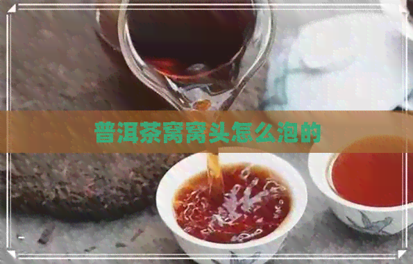 普洱茶窝窝头怎么泡的