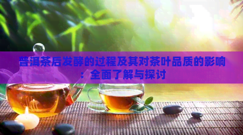 普洱茶后发酵的过程及其对茶叶品质的影响：全面了解与探讨