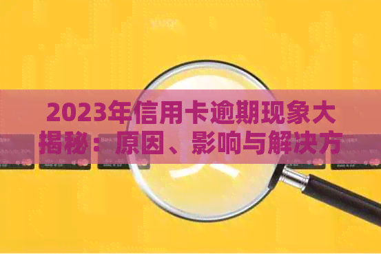 2023年信用卡逾期现象大揭秘：原因、影响与解决方案全解析