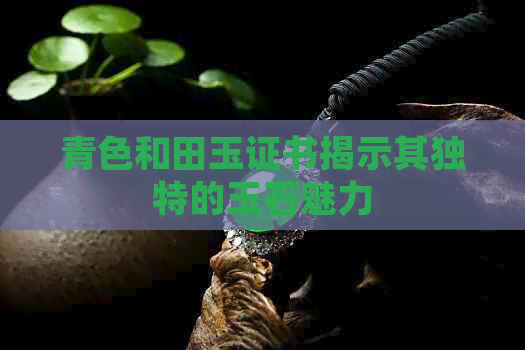 青色和田玉证书揭示其独特的玉石魅力