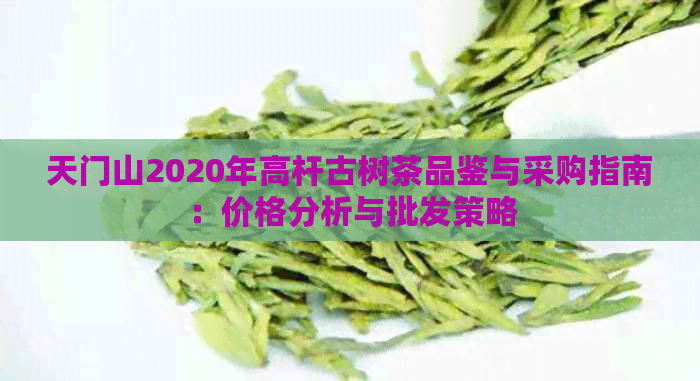 天门山2020年高杆古树茶品鉴与采购指南：价格分析与批发策略