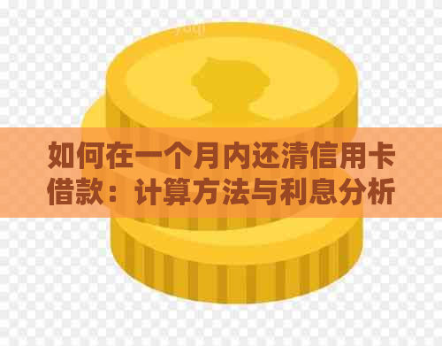 如何在一个月内还清信用卡借款：计算方法与利息分析