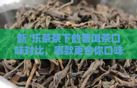 新 '乐茶茶下的普洱茶口味对比，哪款更合你口味？'