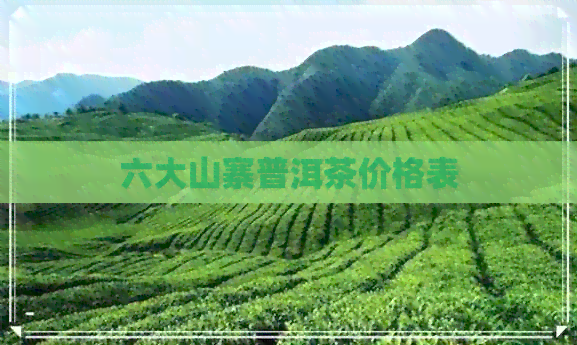 六大山寨普洱茶价格表