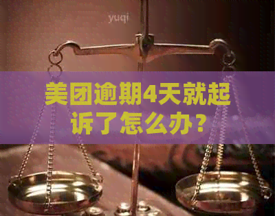 美团逾期4天就起诉了怎么办？