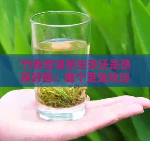 '竹香普洱茶生茶还是熟茶好喝：哪个更受欢迎？'