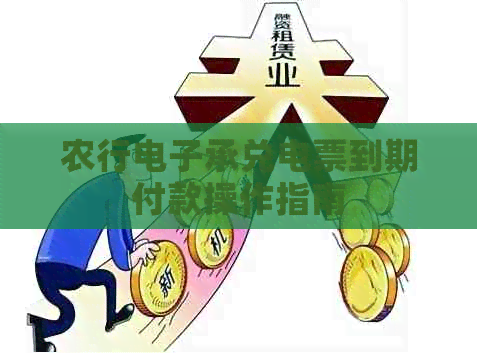 农行电子承兑电票到期付款操作指南