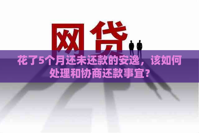 花了5个月还未还款的安逸，该如何处理和协商还款事宜？