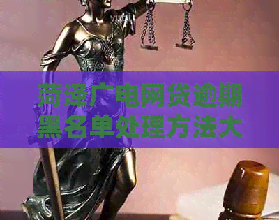 菏泽广电网贷逾期黑名单处理方法大全，如何摆脱困境？