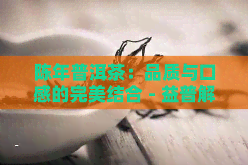 陈年普洱茶：品质与口感的完美结合 - 益普解析