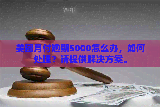 美团月付逾期5000怎么办，如何处理？请提供解决方案。