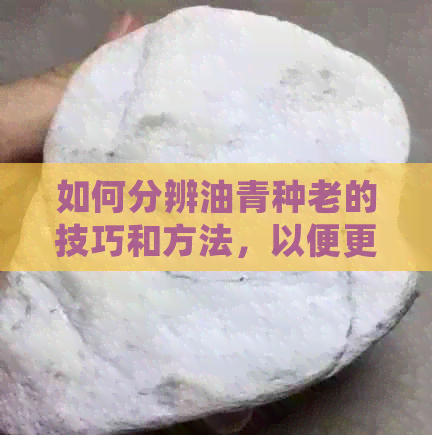 如何分辨油青种老的技巧和方法，以便更准确地区分和选择