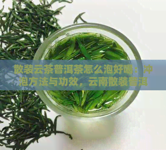 散装云茶普洱茶怎么泡好喝：冲泡方法与功效，云南散装普洱茶价格