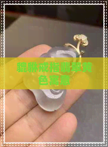 貔貅戒指翡翠黄色寓意