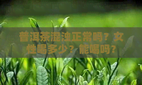 普洱茶混浊正常吗？女性喝多少？能喝吗？