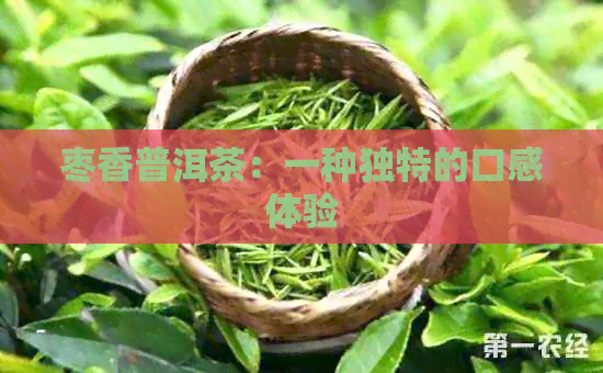 枣香普洱茶：一种独特的口感体验