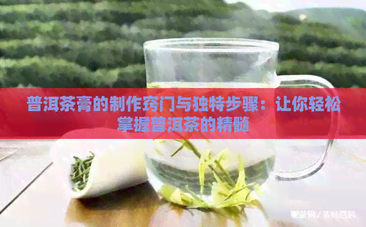 普洱茶膏的制作窍门与独特步骤：让你轻松掌握普洱茶的精髓