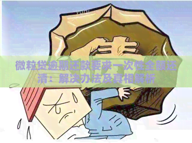 微粒贷逾期还款要求一次性全额还清：解决办法及真相解析