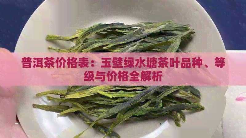 普洱茶价格表：玉壁绿水塘茶叶品种、等级与价格全解析