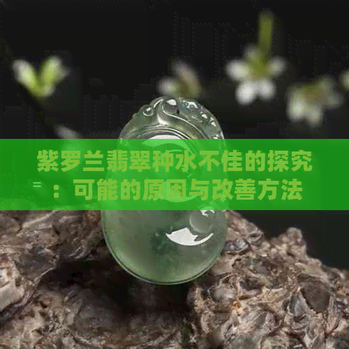 紫罗兰翡翠种水不佳的探究：可能的原因与改善方法