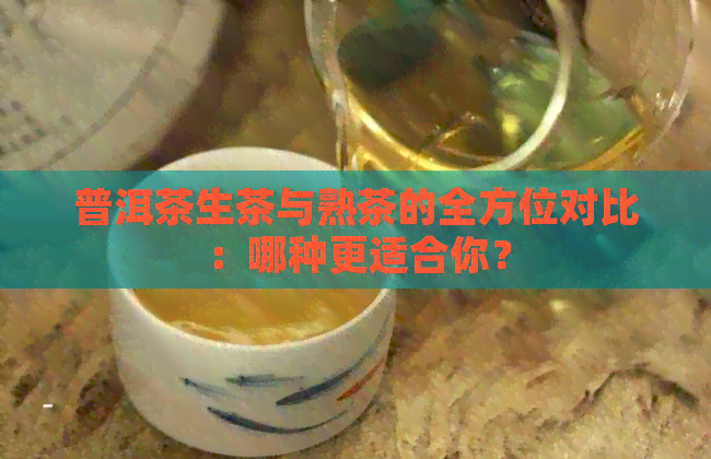 普洱茶生茶与熟茶的全方位对比：哪种更适合你？