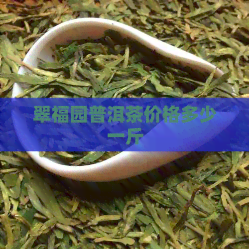 翠福园普洱茶价格多少一斤