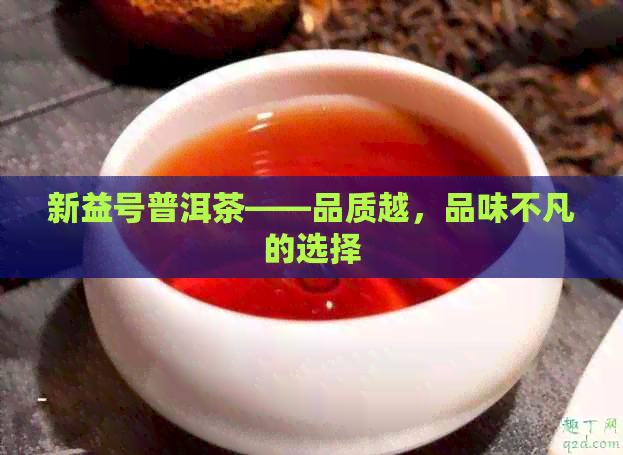 新益号普洱茶——品质越，品味不凡的选择