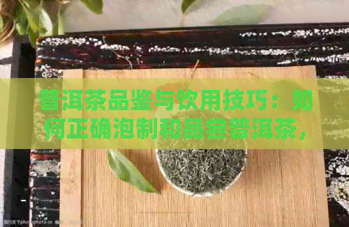 普洱茶品鉴与饮用技巧：如何正确泡制和品尝普洱茶，以获得口感和效果