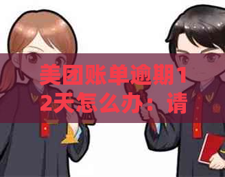 美团账单逾期12天怎么办：请参考相关政策或者联系美团客服进行解决。