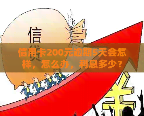 信用卡200元逾期5天会怎样，怎么办，利息多少？