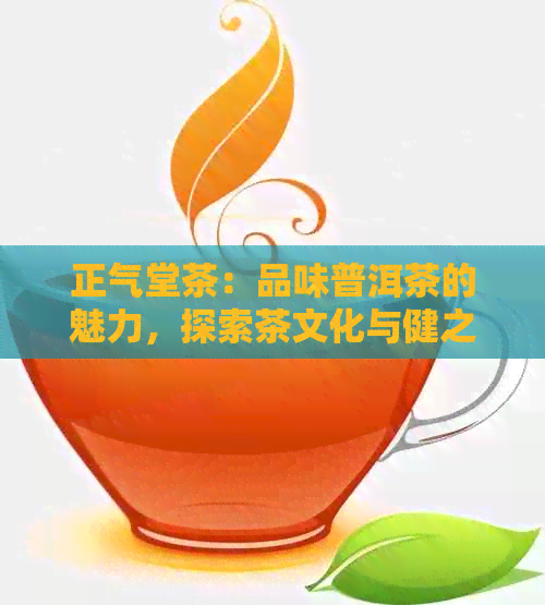 正气堂茶：品味普洱茶的魅力，探索茶文化与健之道