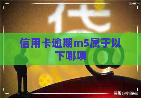 信用卡逾期m5属于以下哪项