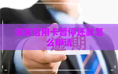 浦发信用卡暂停还款怎么申请