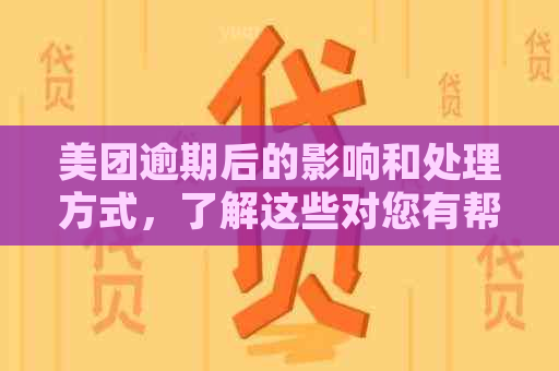 美团逾期后的影响和处理方式，了解这些对您有帮助吗？