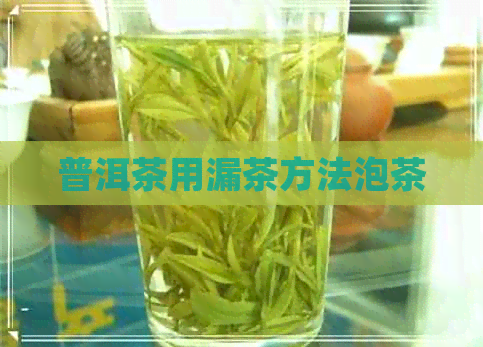 普洱茶用漏茶方法泡茶