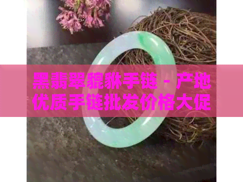 黑翡翠貔貅手链 - 产地优质手链批发价格大促销