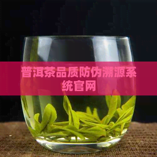 普洱茶品质防伪溯源系统官网