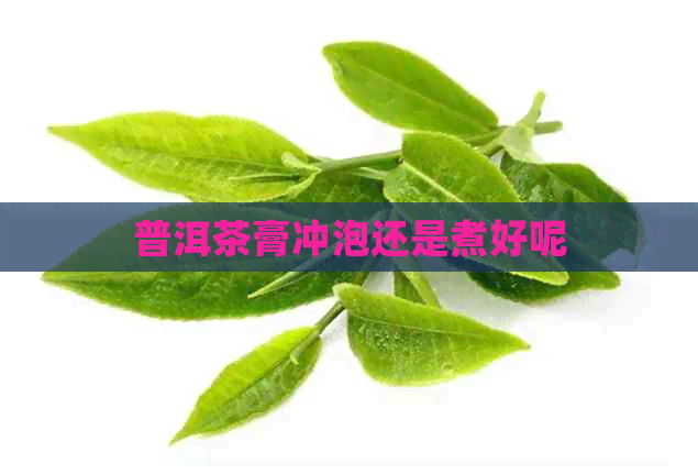 普洱茶膏冲泡还是煮好呢