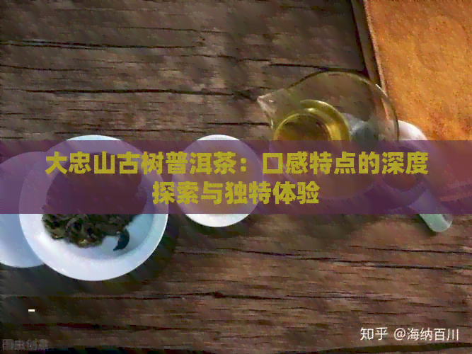 大忠山古树普洱茶：口感特点的深度探索与独特体验