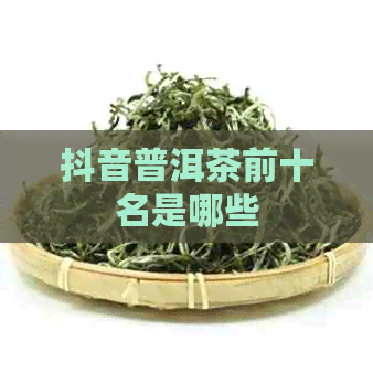 抖音普洱茶前十名是哪些