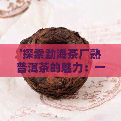 '探索勐海茶厂熟普洱茶的魅力：一位博友的真实体验'