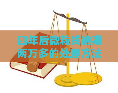 四年后微粒贷逾期两万多的处理方法和后果是什么？我该如何解决这个问题？